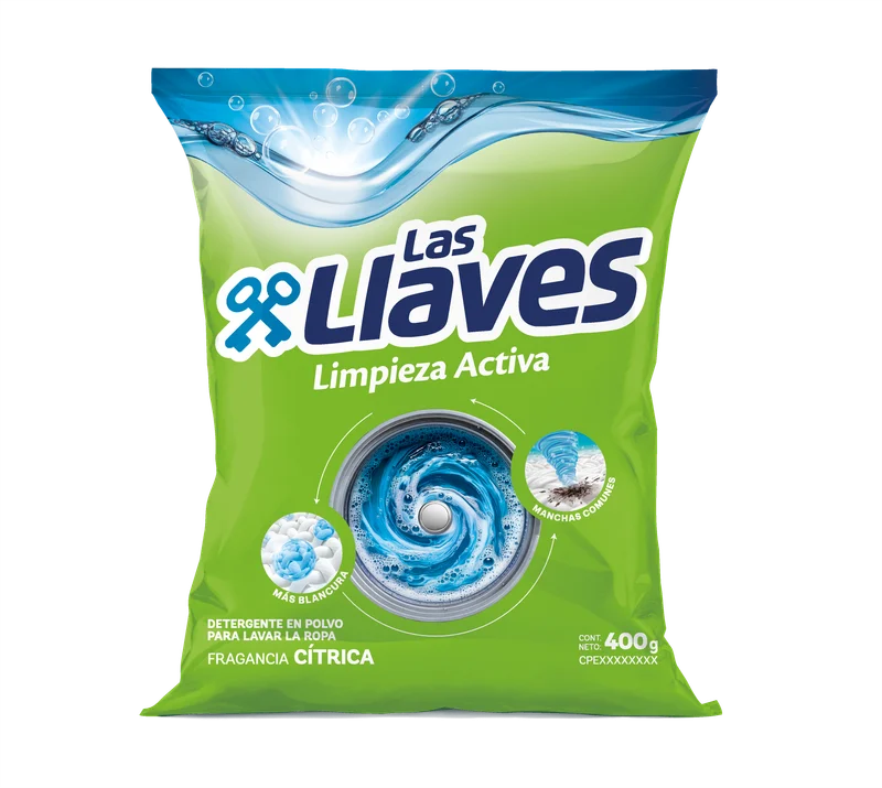 LAS LLAVES DETERGENTE L. ACTIVA CITRIC 400 G x 16 Uds.