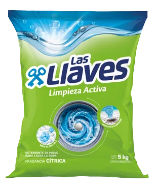 LAS LLAVES DETERGENTE L. ACTIVA FLORAL 5KG x 4 Uds.